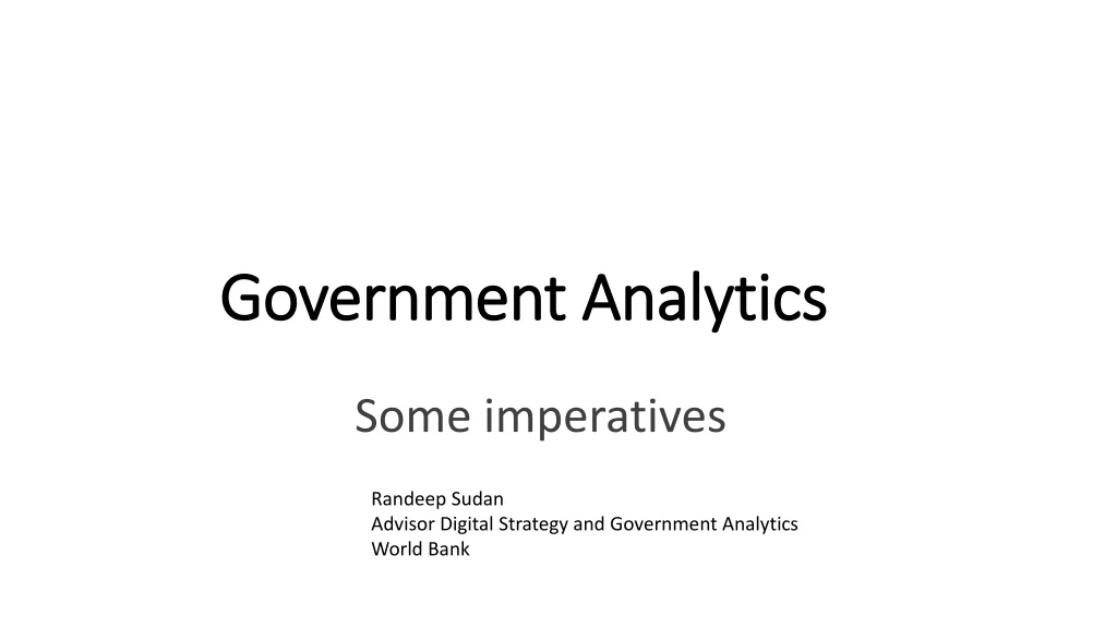 government analytics