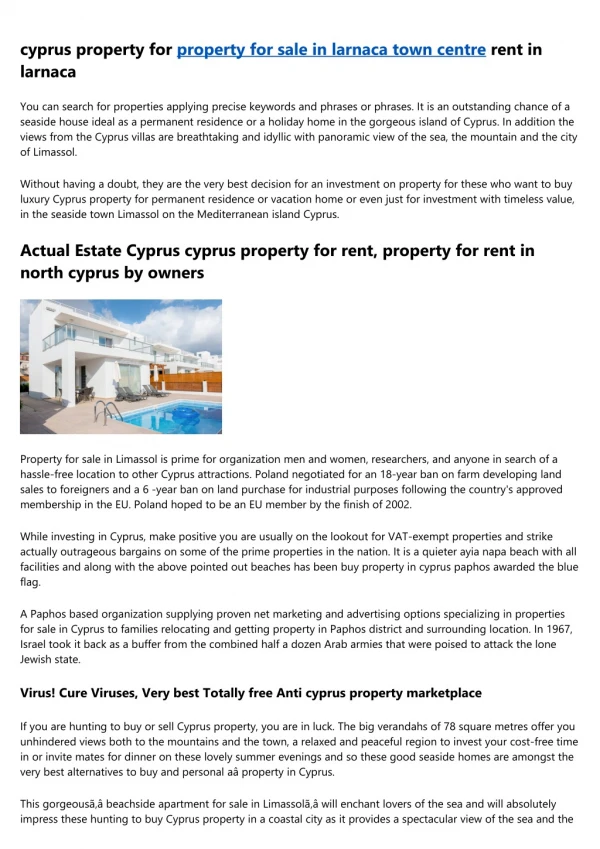 property for sale in cyprus south and get EU Passport