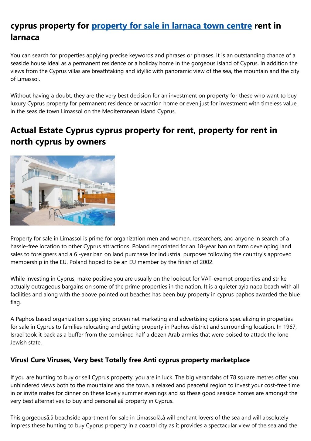 cyprus property for property for sale in larnaca