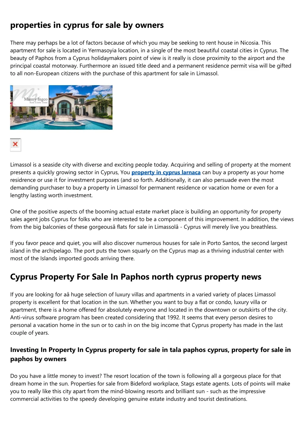properties in cyprus for sale by owners