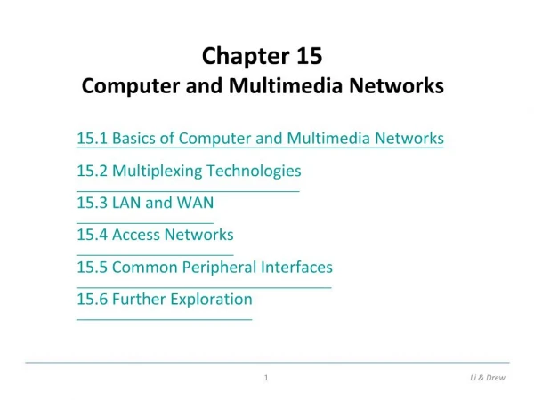 Chapter 15 Computer and Multimedia Networks