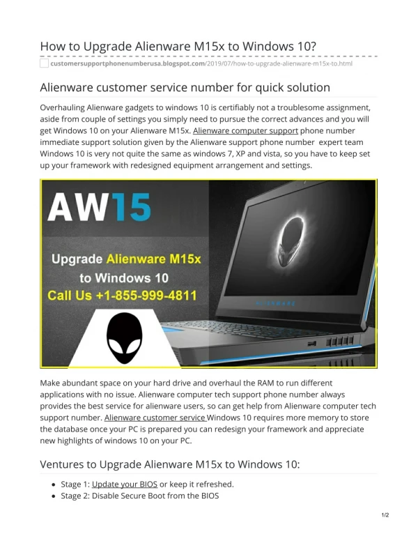 Upgrade Alienware M15x to Windows 10