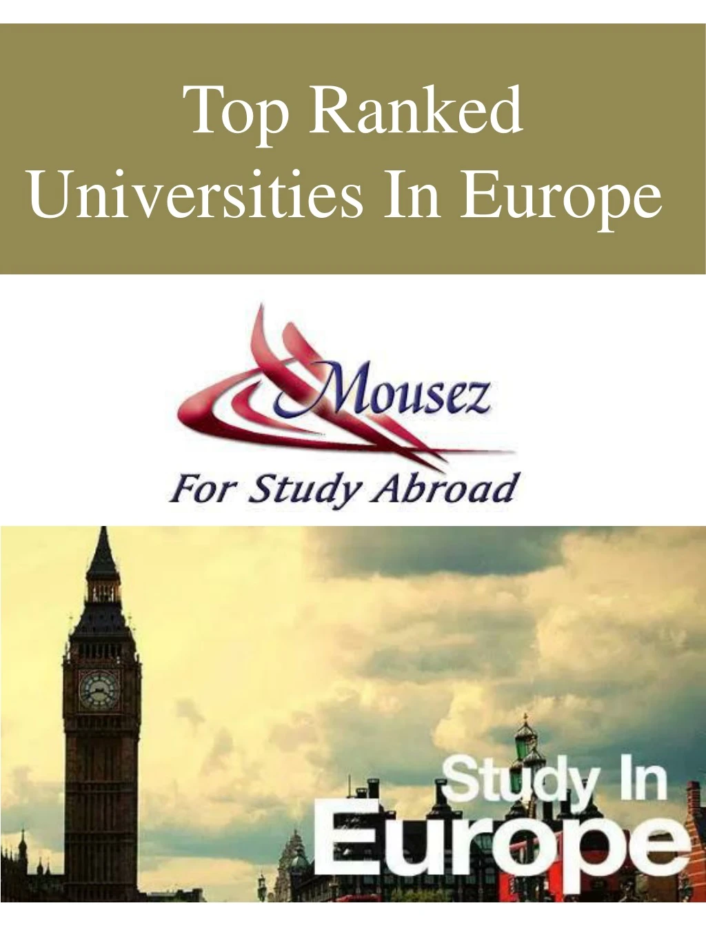 top ranked universities in europe