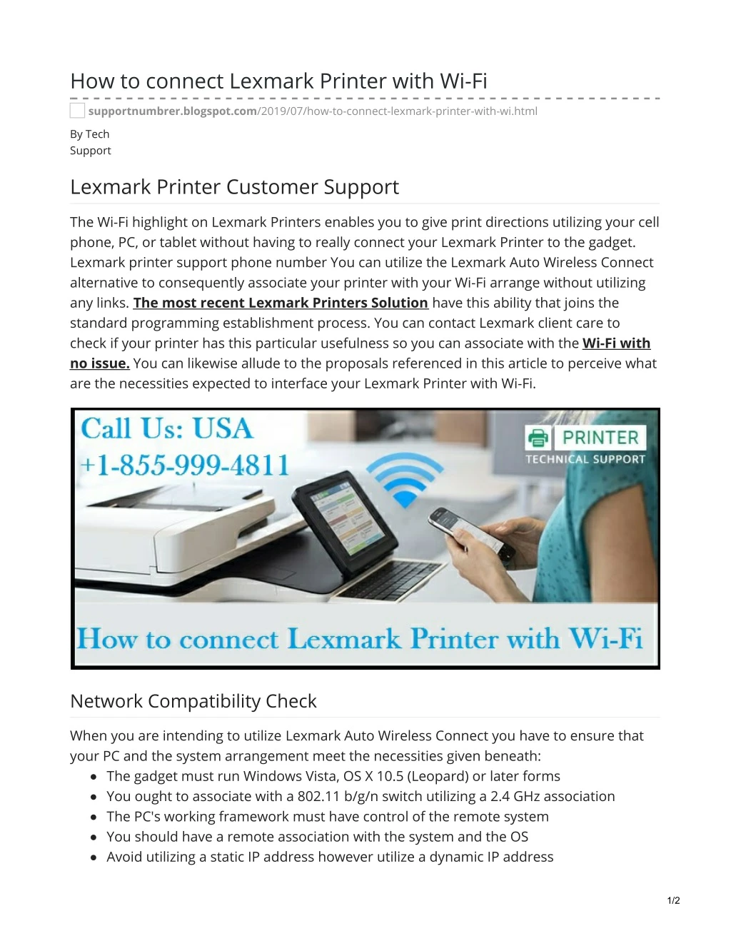 how to connect lexmark printer with wi fi