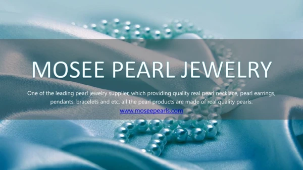 Stunning freshwater pearl necklace and earrings at Mosee Pearls