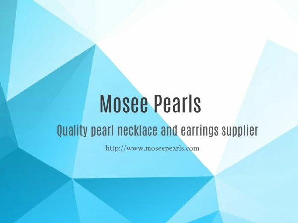 Discover exquisite freshwater pearl necklace at Mosee Pearls