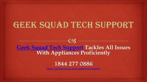 Geek Squad Tech Support Tackles All Issues With Appliances Proficiently