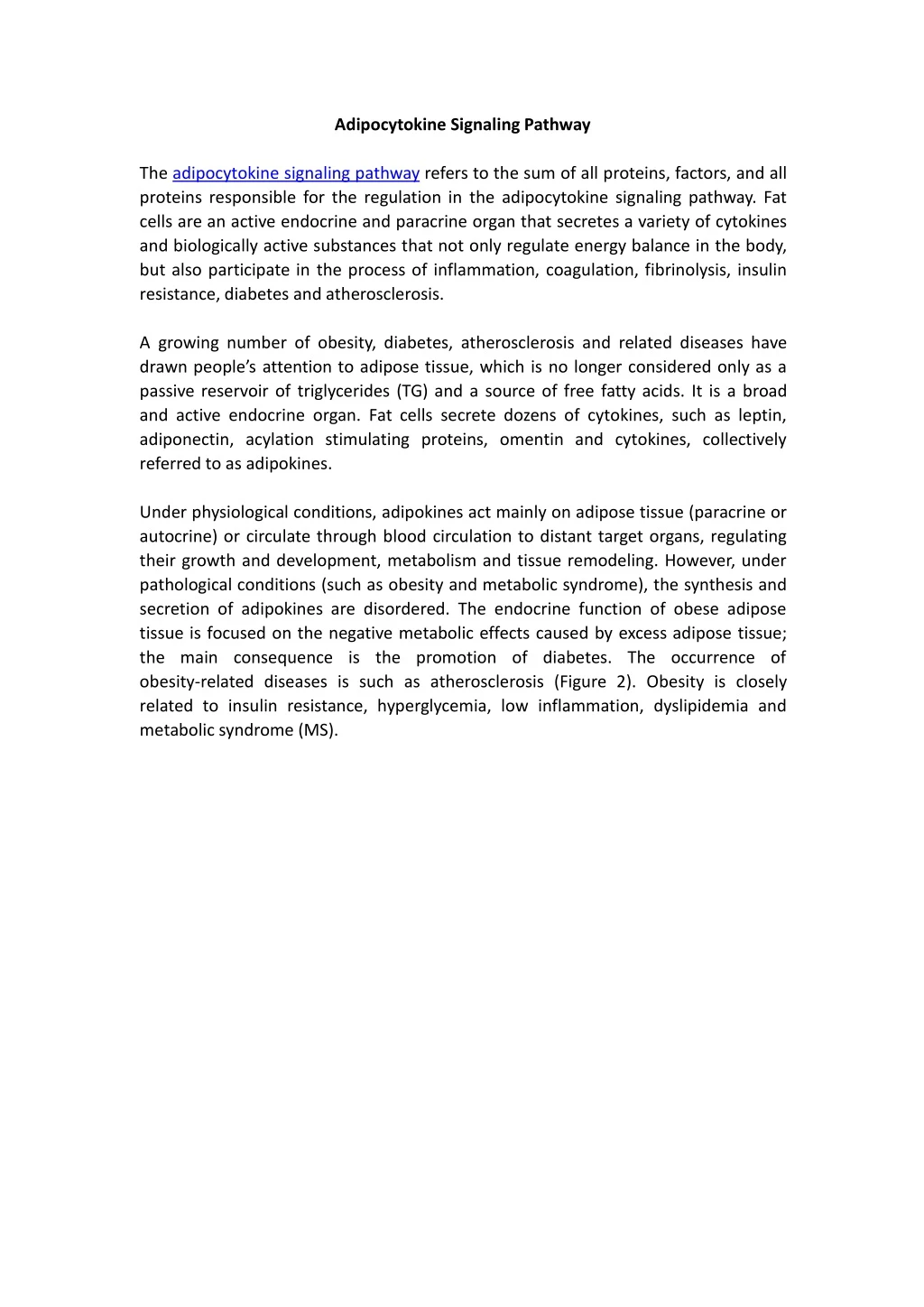 adipocytokine signaling pathway