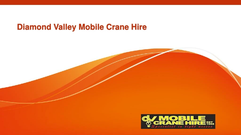 diamond valley mobile crane hire