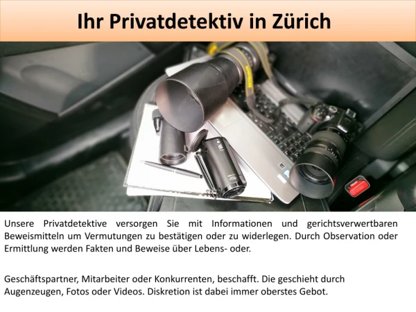 Ihr Privatdetektiv in Zürich