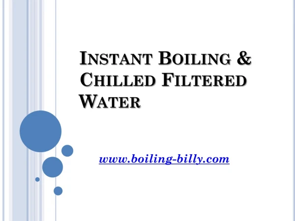 Instant Filtered And Boiling Water