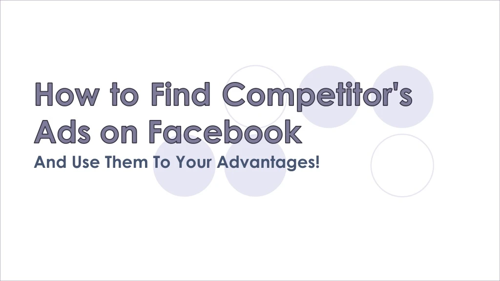 how to find competitor s ads on facebook