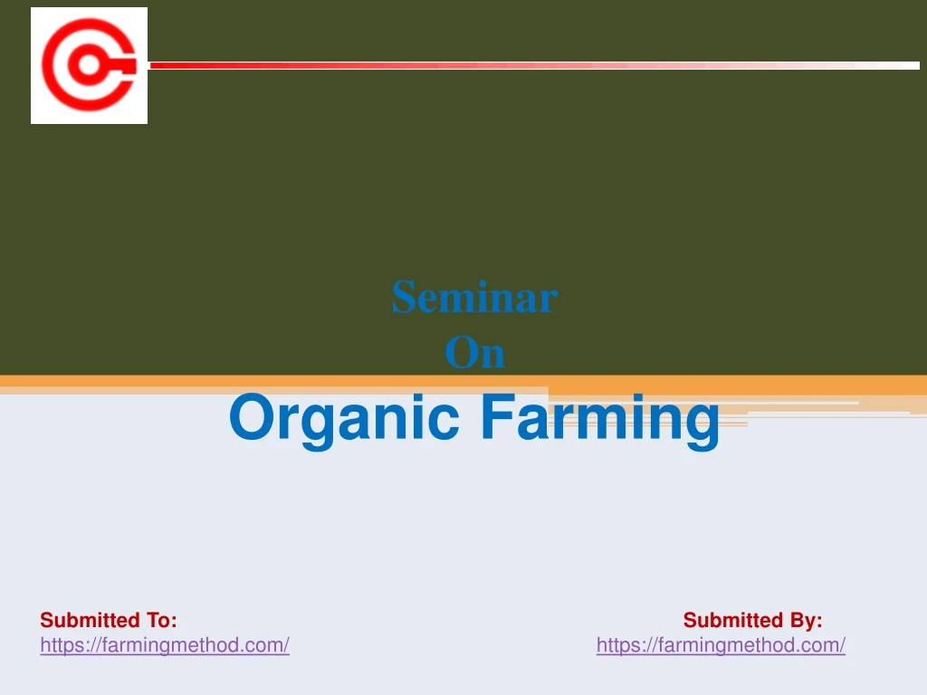 seminar on organic farming