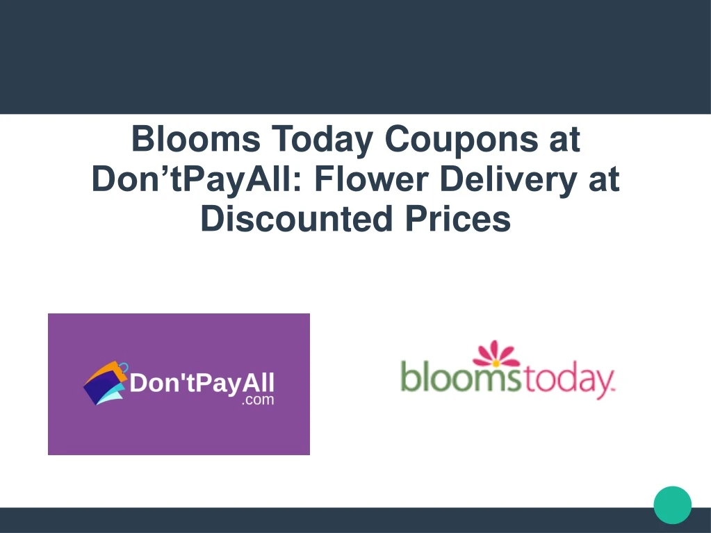 blooms today coupons at don tpayall flower