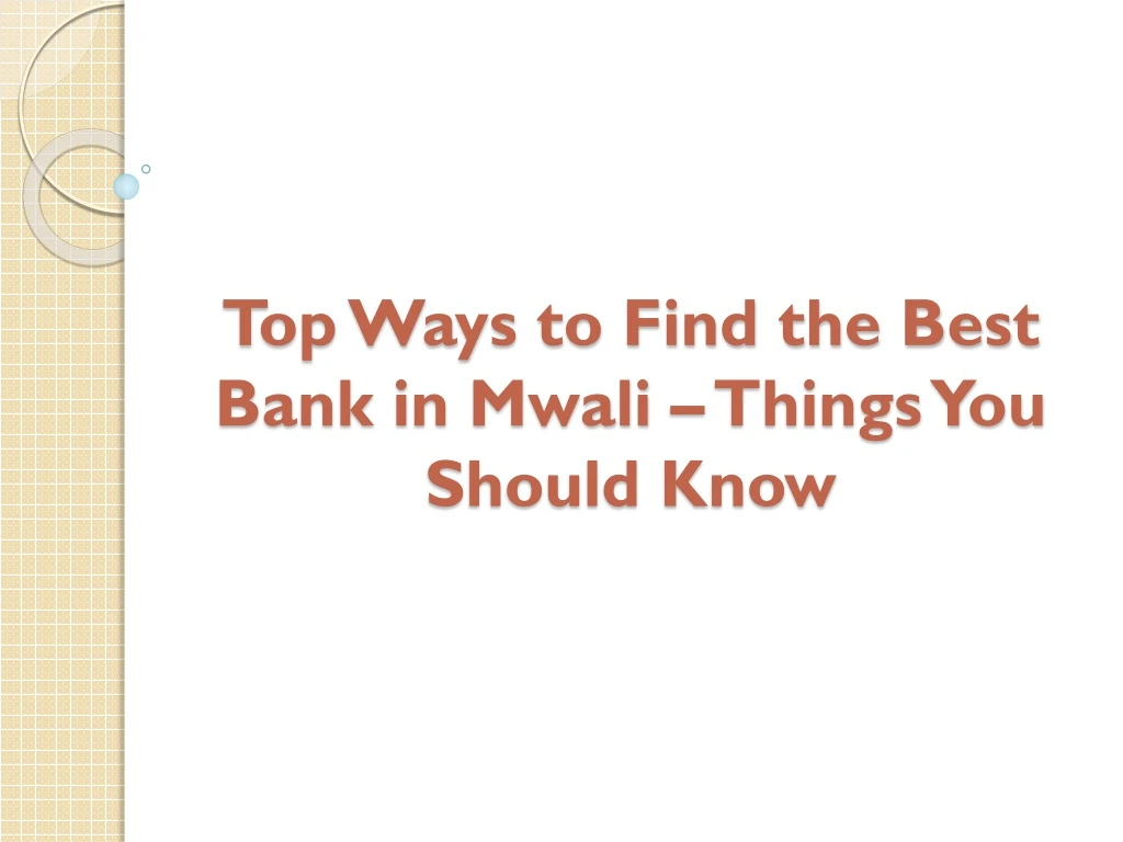 top ways to find the best bank in mwali things you should know