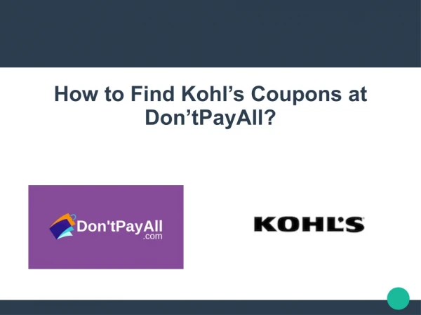 Saving is Fun with Kohl's Coupons