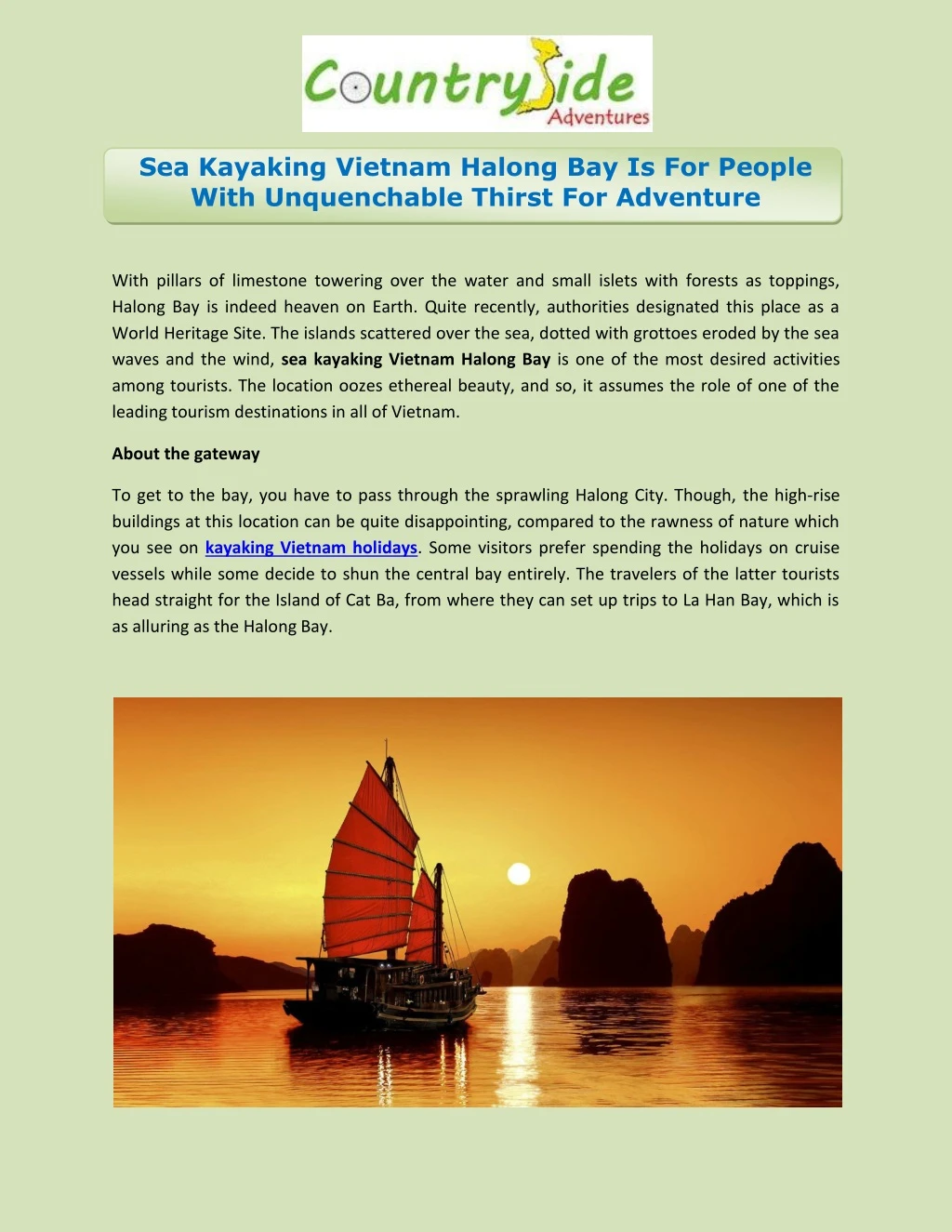 sea kayaking vietnam halong bay is for people