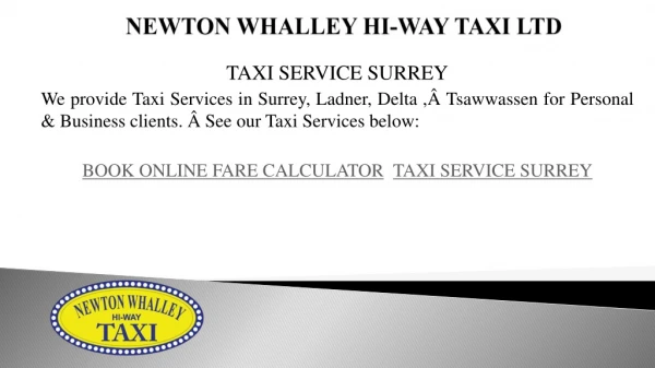 Taxi From YVR To Surrey