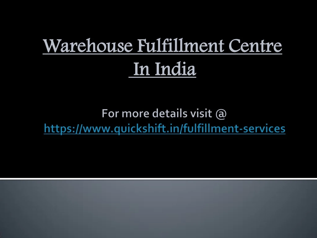 warehouse warehouse fulfillment centre