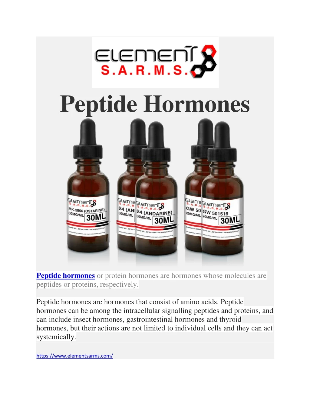 peptide hormones
