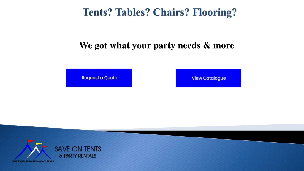 tents tables chairs flooring