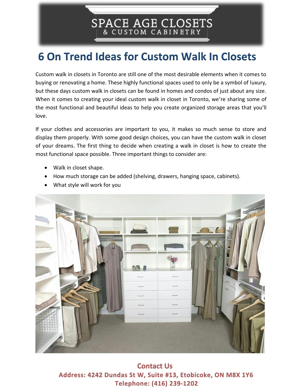 6 on trend ideas for custom walk in closets