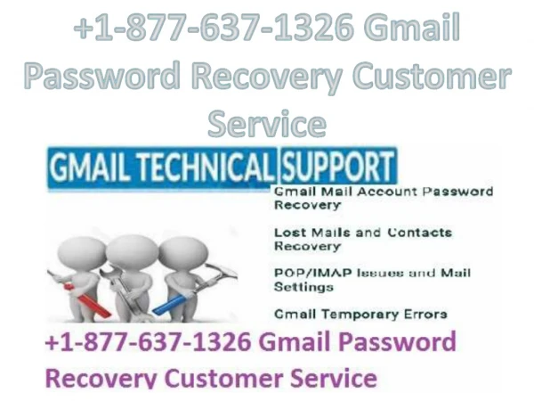 Gmail Password Recovery Customer Service