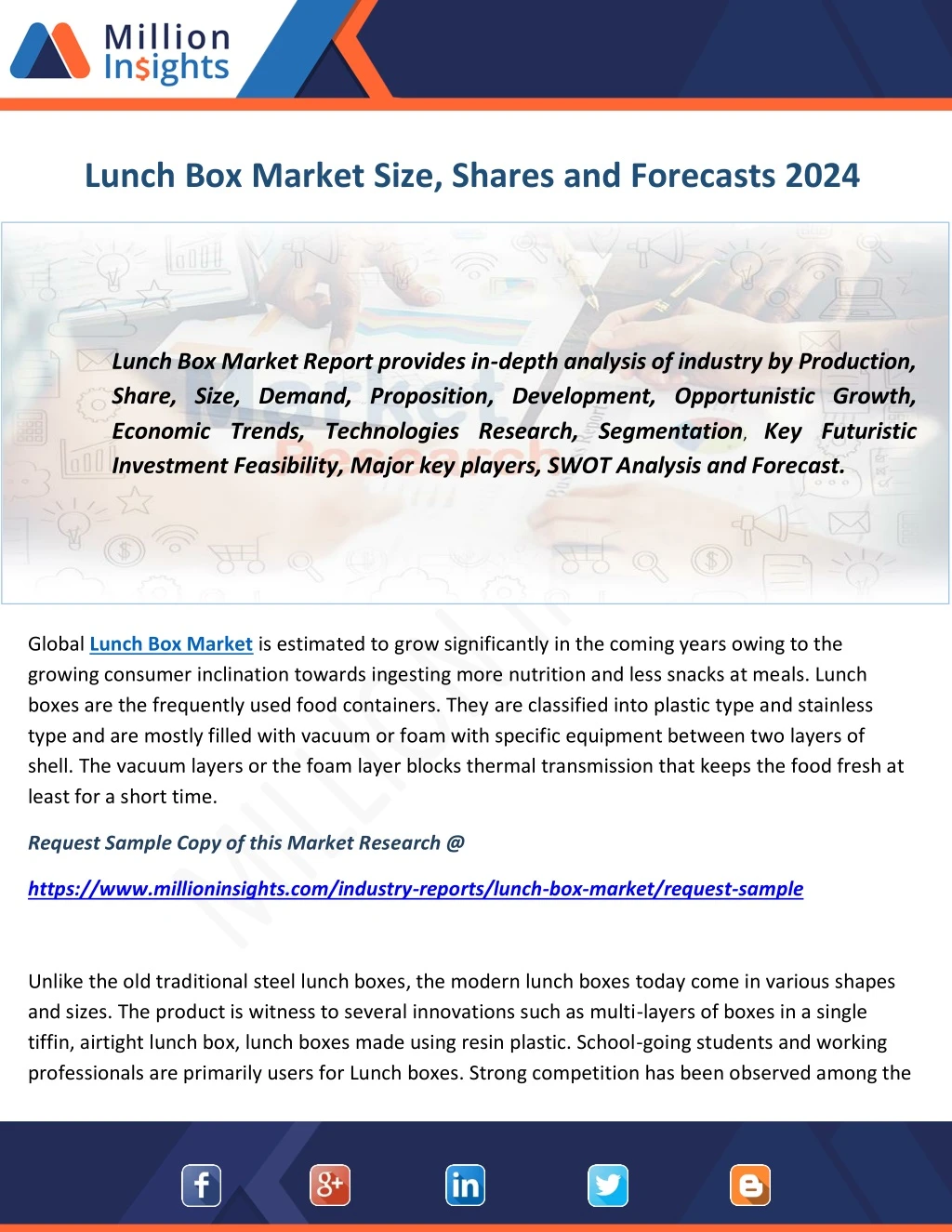 lunch box market size shares and forecasts 2024