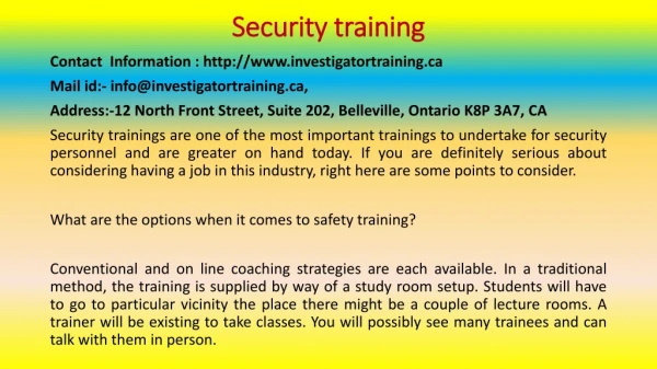 Security training: Do You Really Need It? This Will Help You Decide!