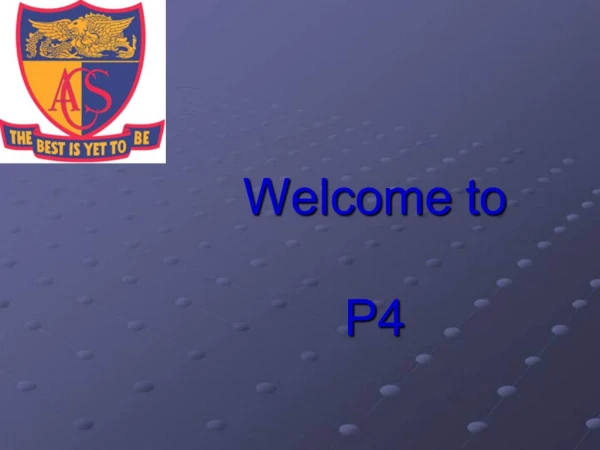 Welcome to P4