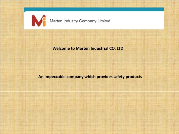 An impeccable company which provides safety products