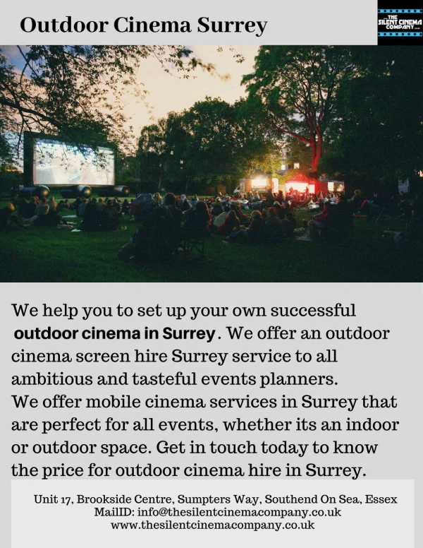 Outdoor Cinema Surrey