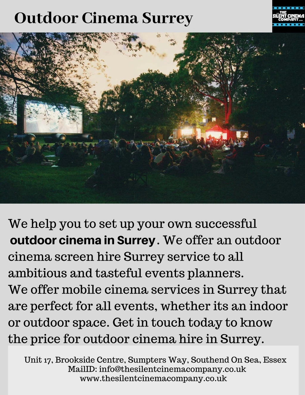 outdoor cinema surrey