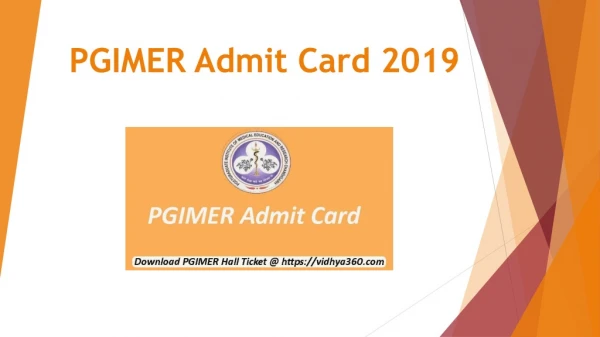 PGIMER Admit Card 2019 | Get PGIMER Nursing Officer Hall Ticket