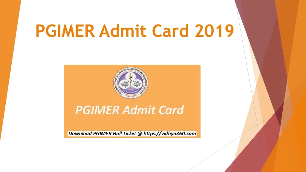 pgimer admit card 2019