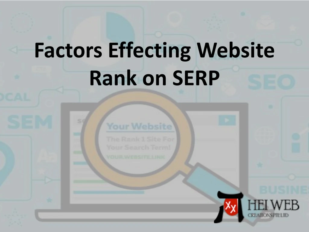 factors effecting website rank on serp
