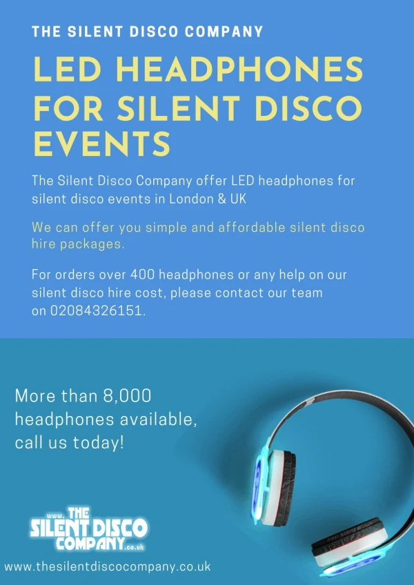 LED Headphones for silent disco