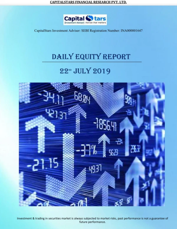 Daily Equity Report 22 JULY 2019