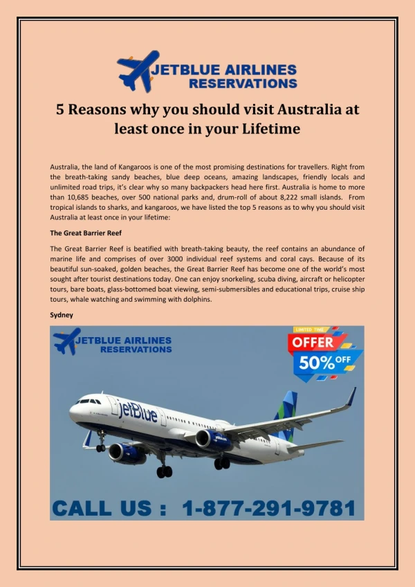 5 reasons why you should visit australia at least