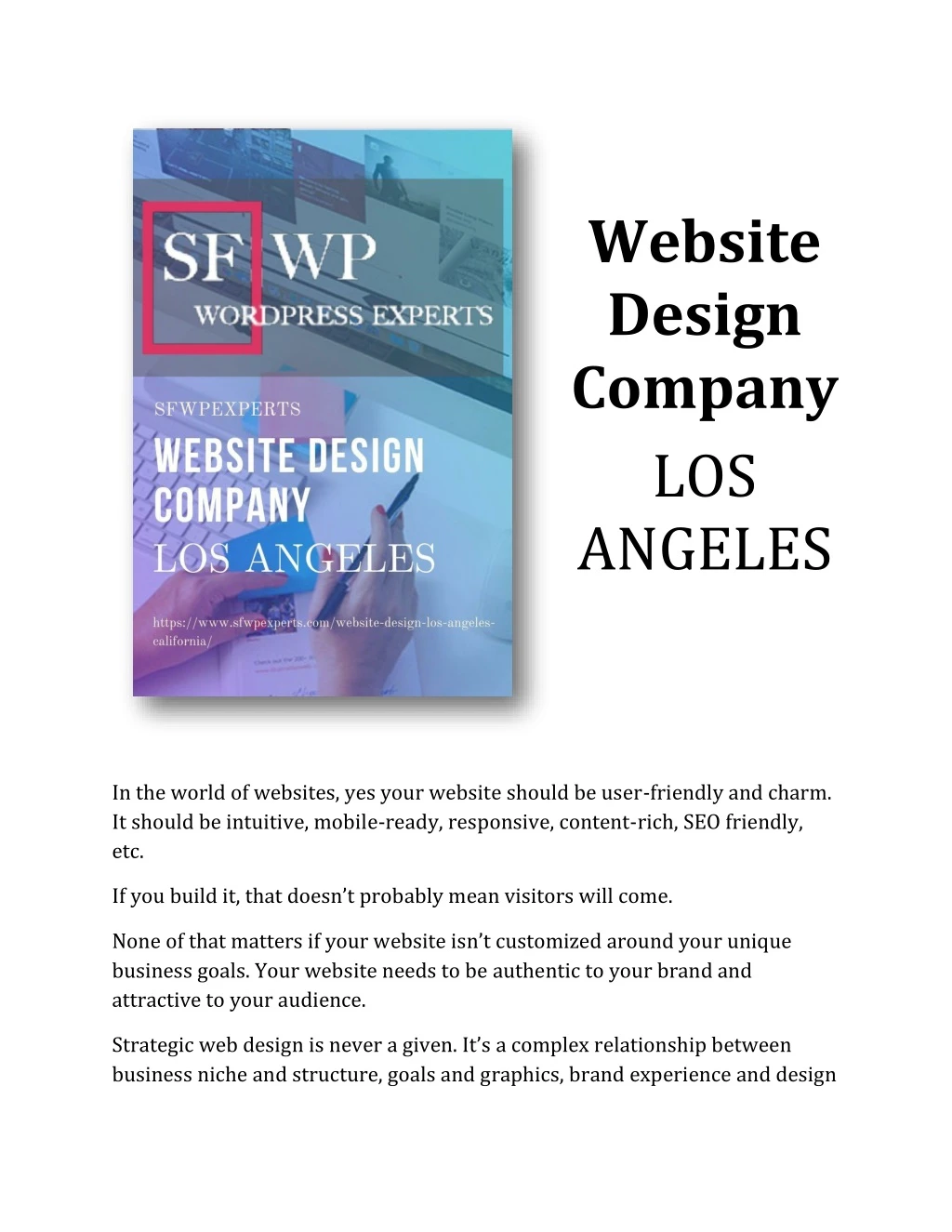 website design company los angeles