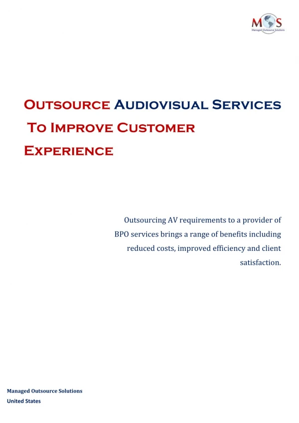 Outsource Audiovisual Services to Improve Customer Experience