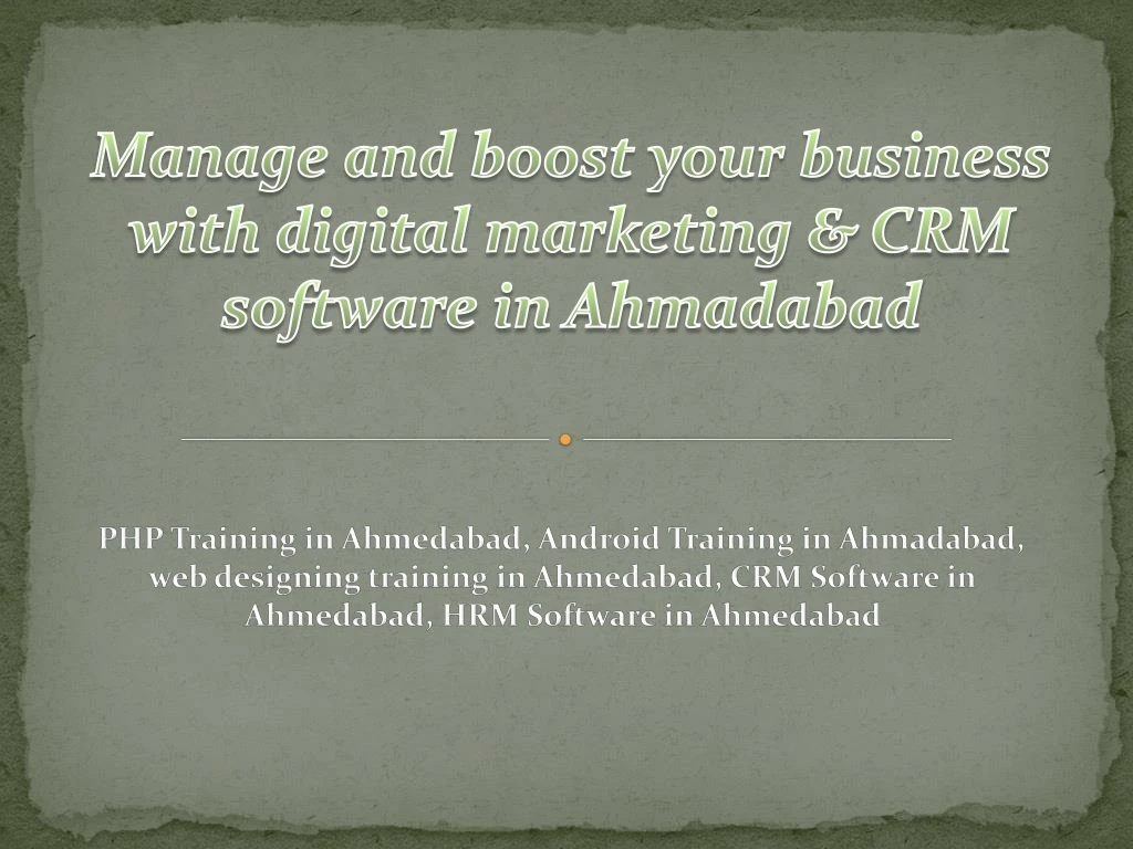 manage and boost your business with digital marketing crm software in ahmadabad