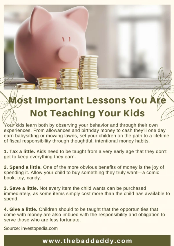 Most Important Lessons You Are Not Teaching Your Kids