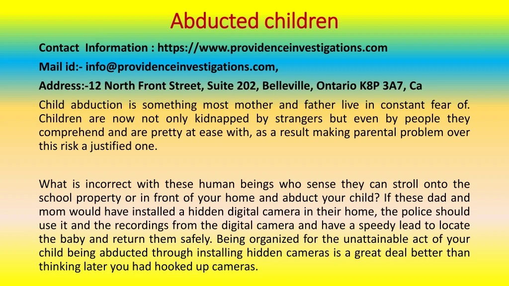 abducted children