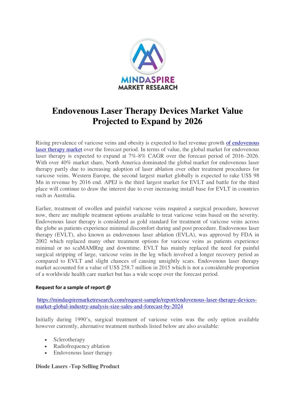endovenous laser therapy devices market value
