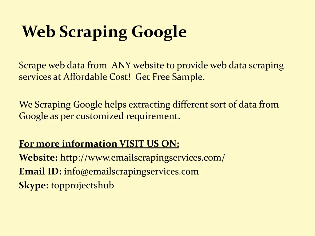 web scraping google