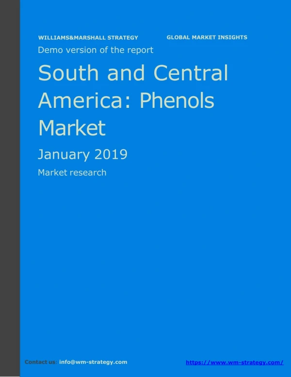 WMStrategy Demo South And Central America Phenols Market January 2019