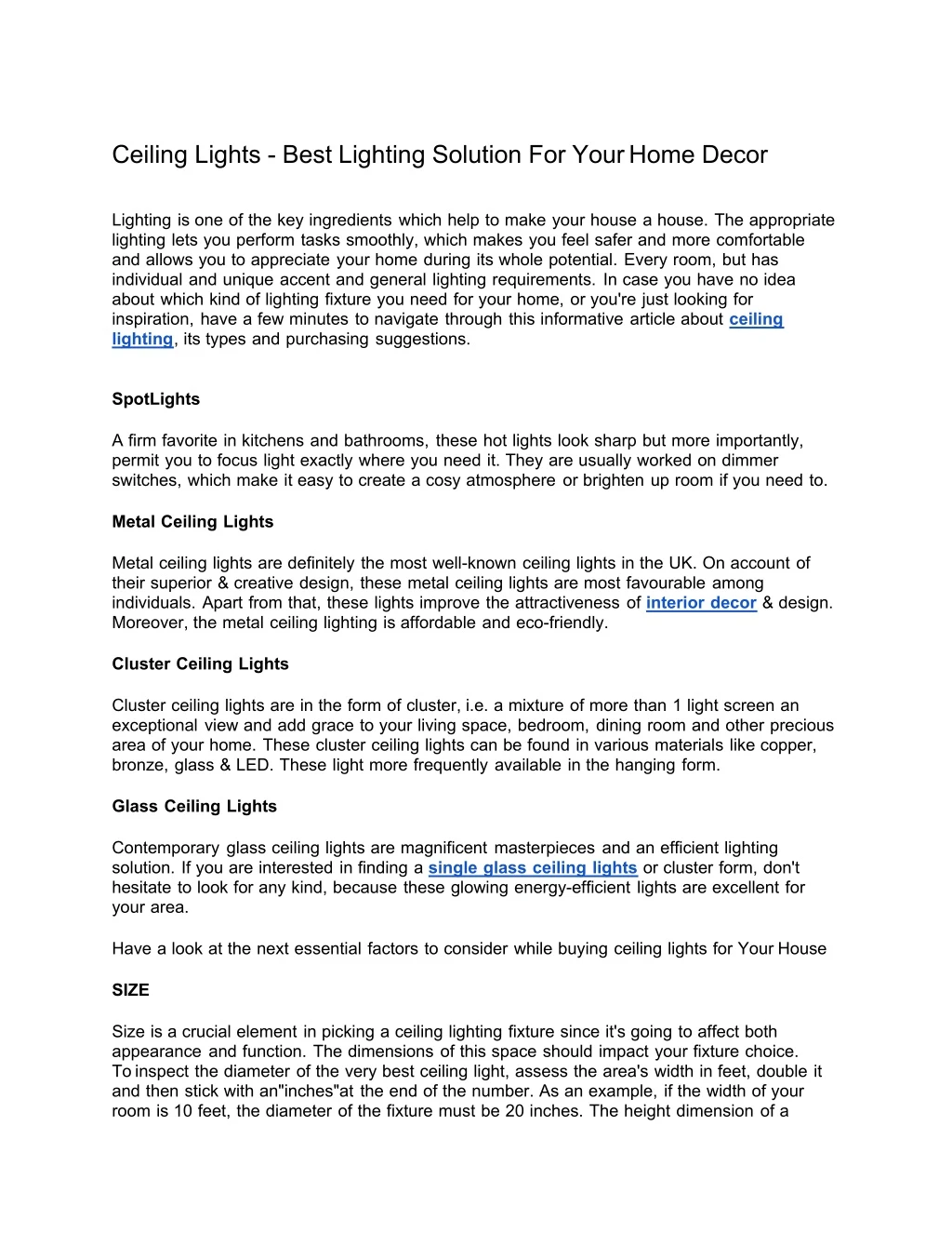 ceiling lights best lighting solution