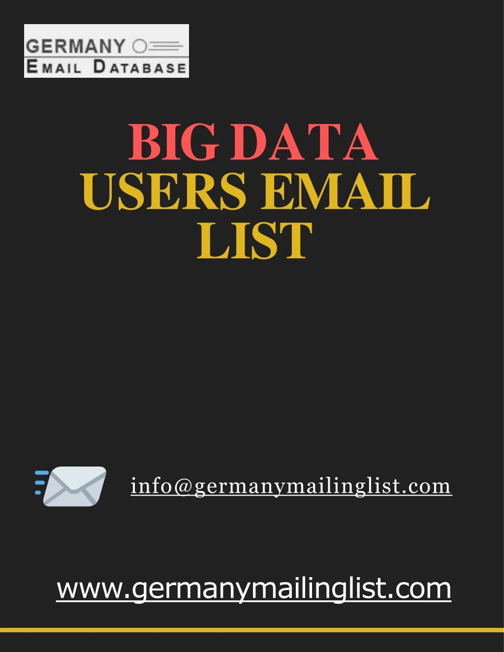 big data users email list