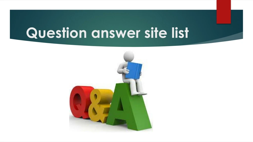 q uestion answer site list